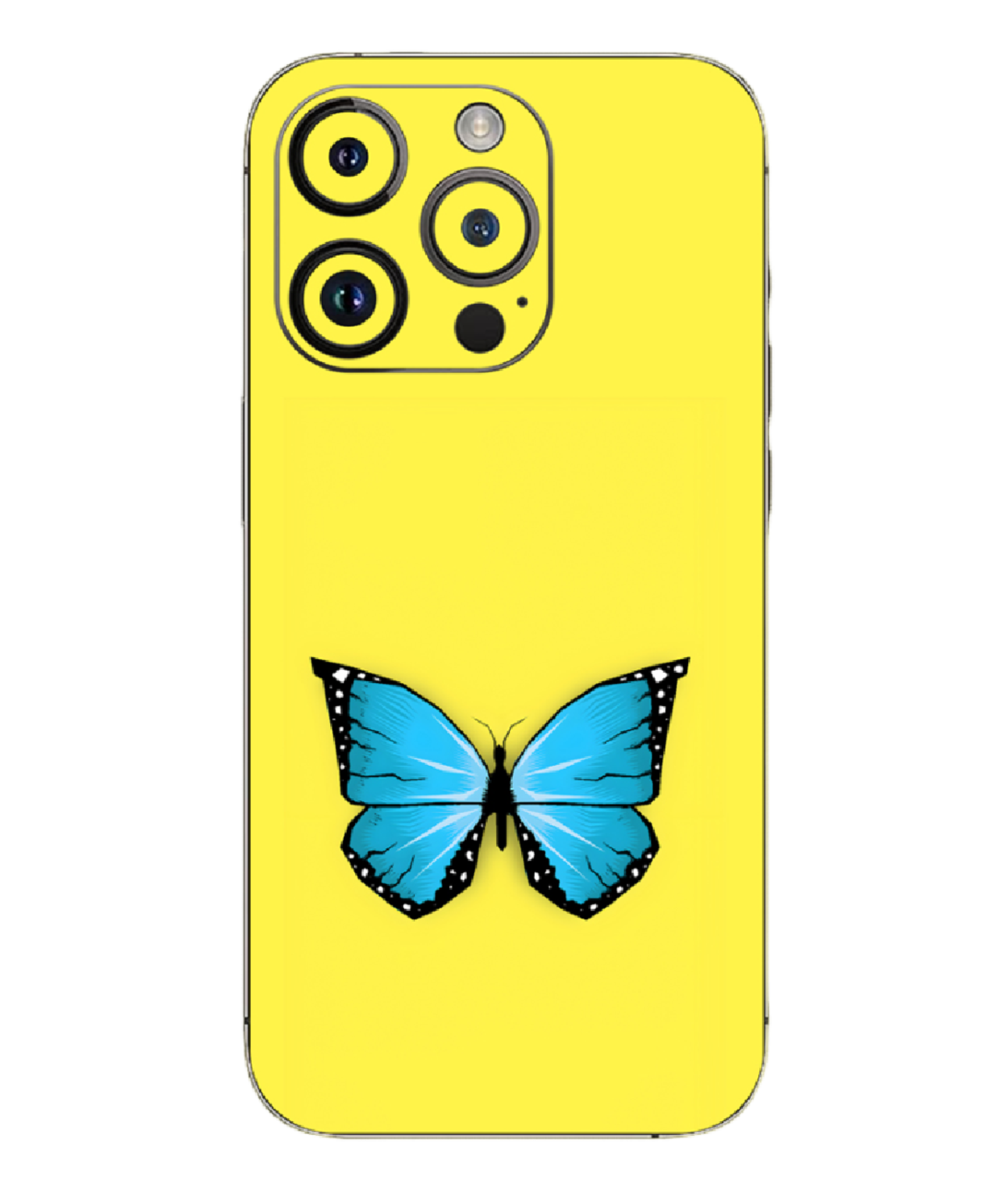 Blue Butterfly Mobile Skin